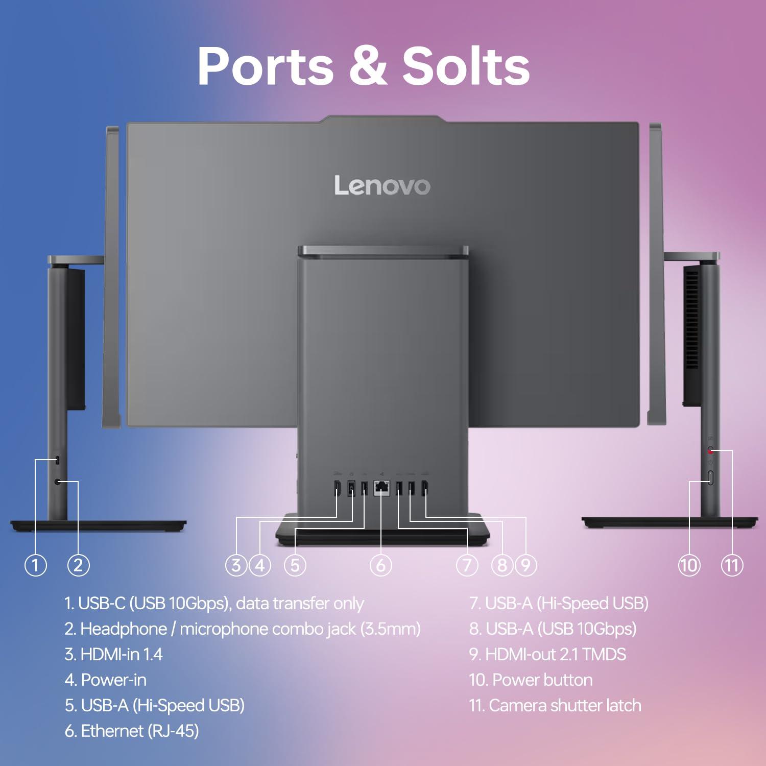 Lenovo Lenovo ThinkCentre All-in-One Desktop Computer, 23.8 FHD Micro-Edge Display, 13th Gen Intel i7-13620H, 16GB DDR5 SODIMM, 1TB SSD, Webcam, HDMI, RJ-45, Wired Keyboard & Mouse, Wi-Fi 6, Windows 11 Pro