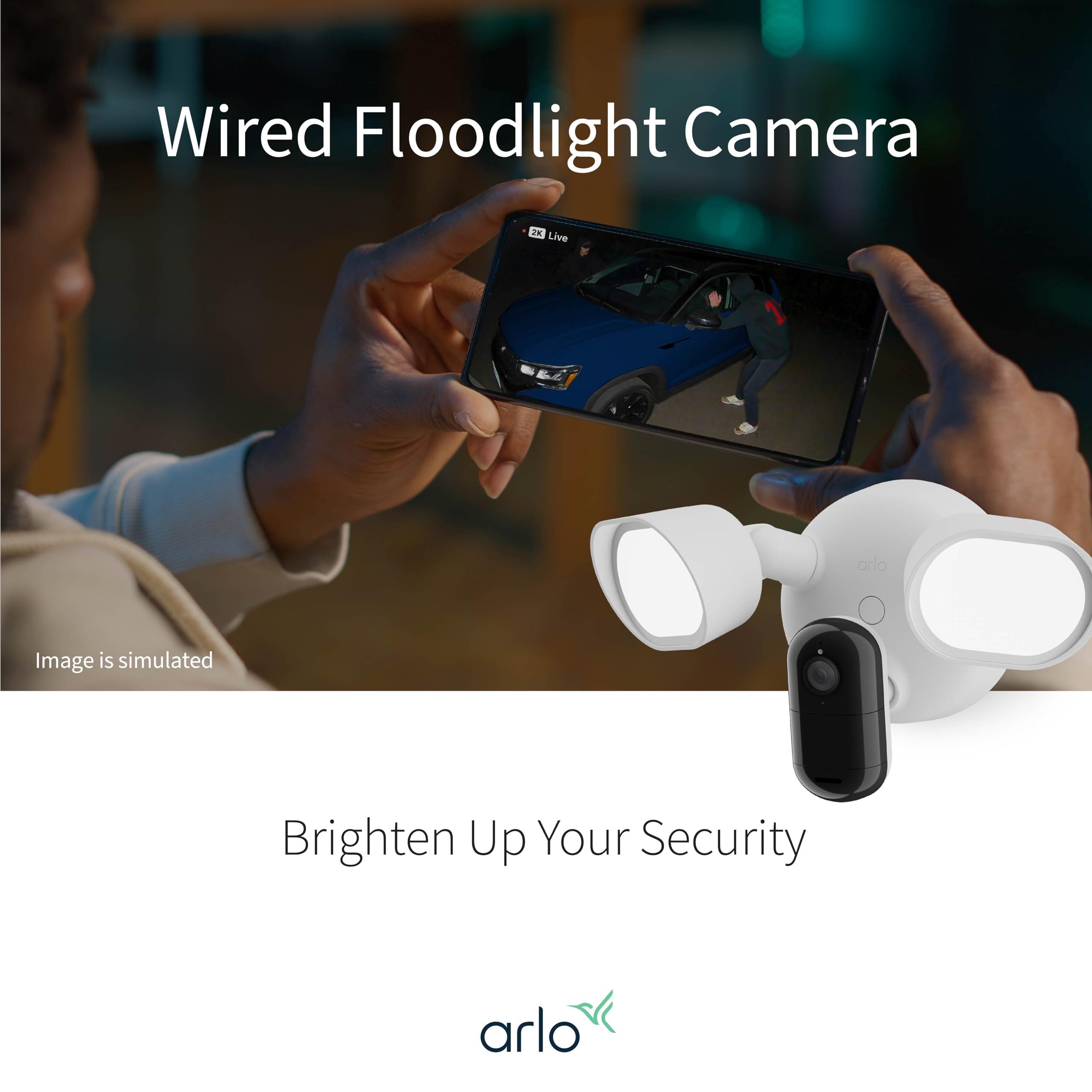 Arlo Arlo Wired Floodlight, White - FLW2001