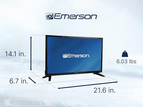 Emerson Emerson ESTD-2400 24" Class HD Smart TV with Built-in DVD Player | 720p LED Display, Wi-Fi Streaming, HDMI, USB & RCA Inputs | Space-Saving Design, Wall Mountable, Includes Remote Control