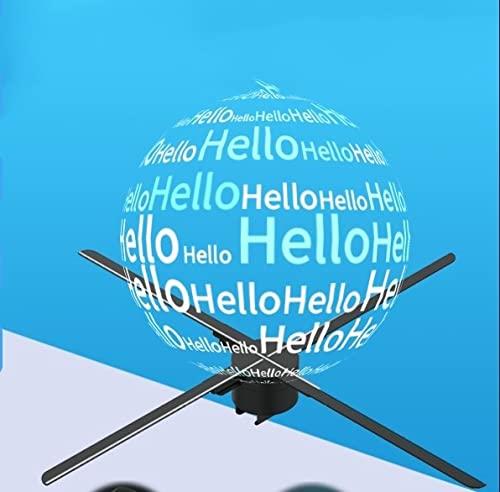 PYPYP 3D Hologram fan,3D Hologram Projector, 3D Holographic Projection Wall-mounted Advertising Machine Three-dimensional Suspension Fan Led Display Outdoor High-definition Naked Eye 52cm for Halloween,Bar,