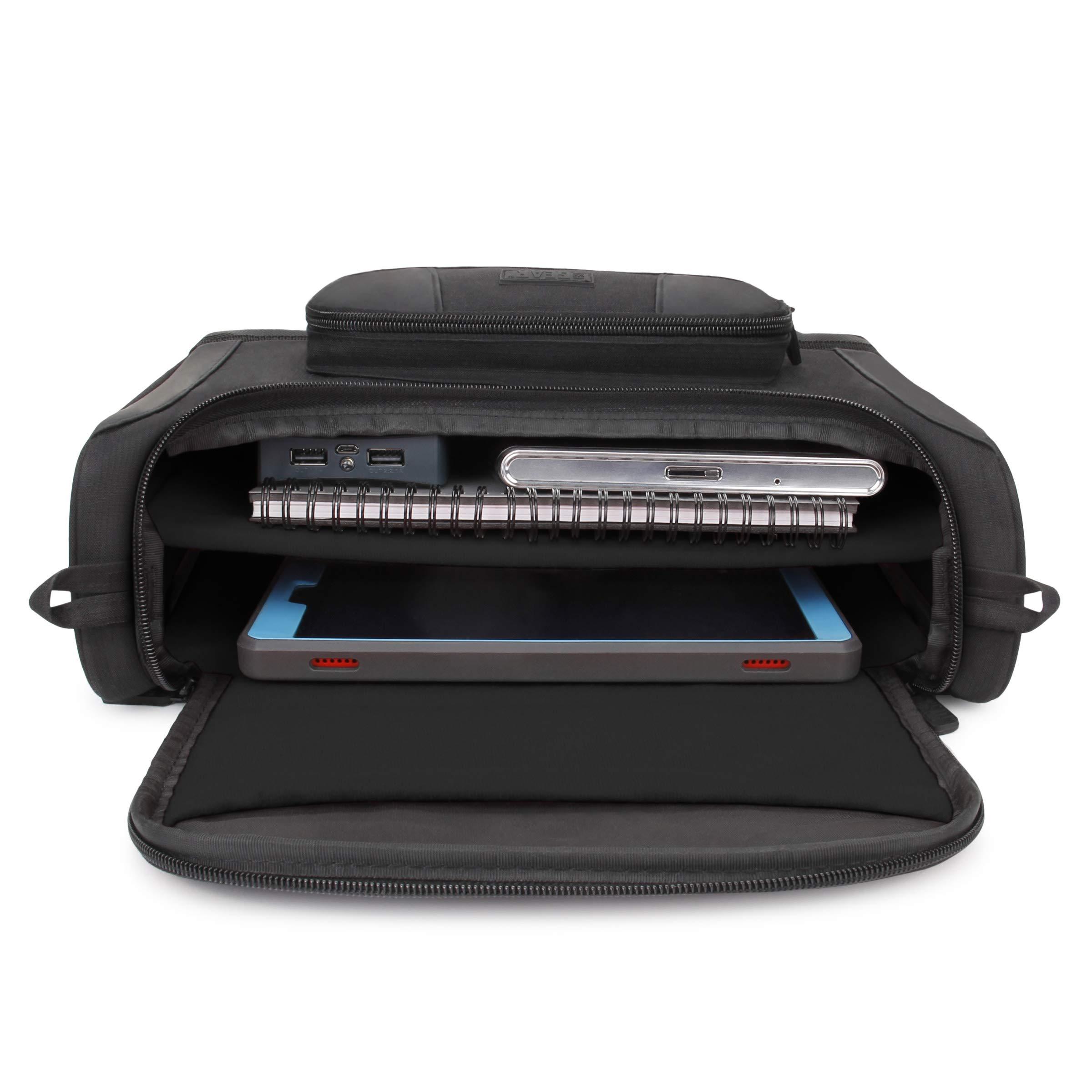 USA Gear USA Gear 11.5 Inch Tablet Shoulder Bag Compatible with Samsung Galaxy Tab S6 Lite, Galaxy A9, Wireless Keyboards, Pens, and More Tablet Accessories - Shoulder Strap, Water Resistant Exterior (Black)