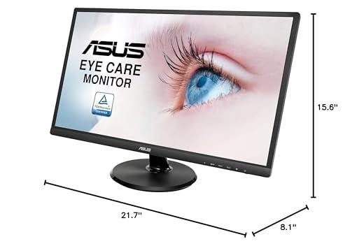 ASUS ASUS 23.8 Full HD Computer Monitor, 1080p, HDMI, VGA, Eye Care, 178 Wide Viewing Angle - VA249HE, Black