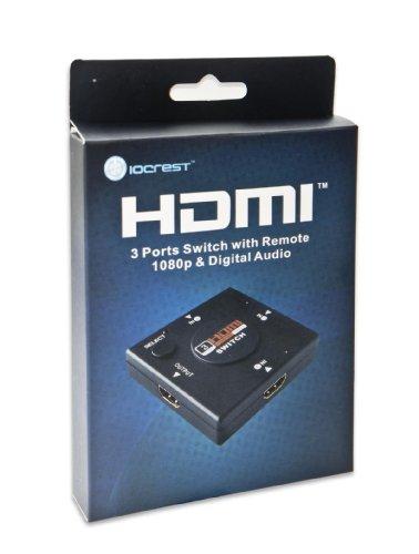 Syba Syba SY-SWI31028 Compact 3 Port HDMI 1.3 Switch Hub Box, HDCP 1.2 Protocol Compliant