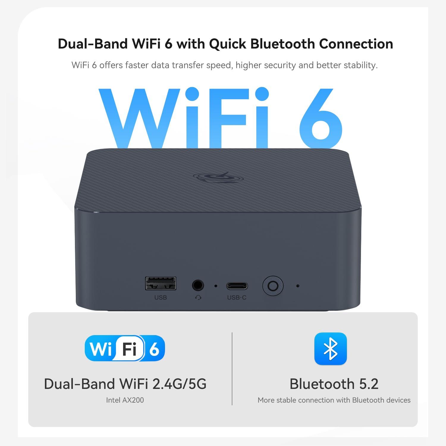 Beelink Beelink Mini PC, SEi12 Mini Computers Intel i5-12450H(Up to 4.4GHz) 8C/12T, Micro PC 16GB DDR4 RAM 1TB M.2 NVMe SSD, Desktop Computer 4K@60Hz/HDMI&DP/WiFi6/BT5.2/Gigabit Ethernet/HTPC/W-11 Pro