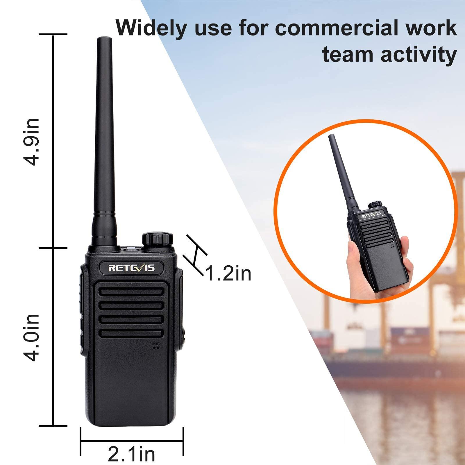 Retevis Retevis RT47 Waterproof Walkie Talkies for Adults,Long Range Two Way Radio,License-Free,Lightweight,Commercial 2 Way Radio for Manufacturing (6 Pack)