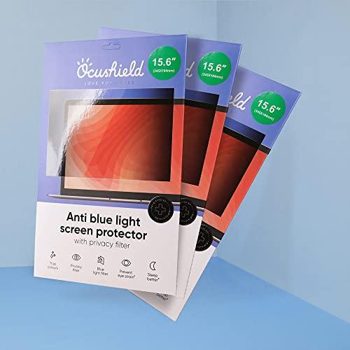 Ocushield Ocushield 15.6” (16:9) Premium Anti Blue Light Screen Protector with Privacy Filter for Laptops and Computer Monitors - Anti-Glare - Easy Install - Anti-Fingerprint - Reduce Eye Fatigue(345 x 194 mm)