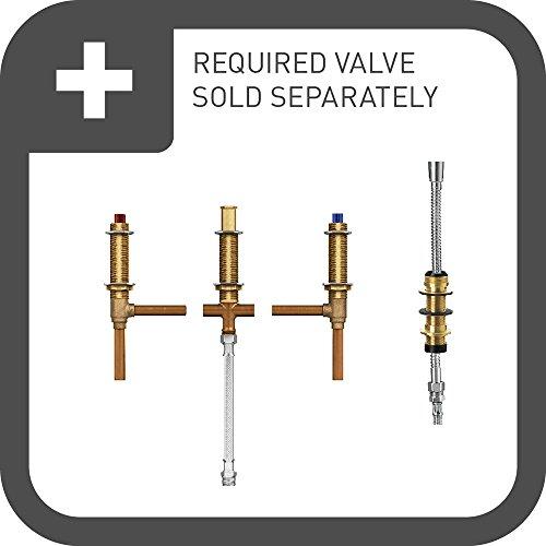 Moen Moen T394 Align 2-Handle Deck Mount Modern Roman Tub Faucet Trim Kit, Valve Required, Including Single Function Handshower, Chrome