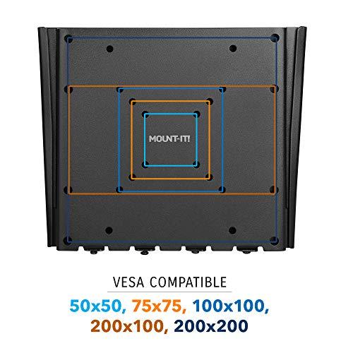 Mount-It! MOUNT-IT! Low-Profile Fixed TV Wall Mount With Removable Plate | Flush Wall Mounting Bracket Fits 23\" - 42\" Screens Up To VESA 200x200 mm, 66lbs Capacity, Black