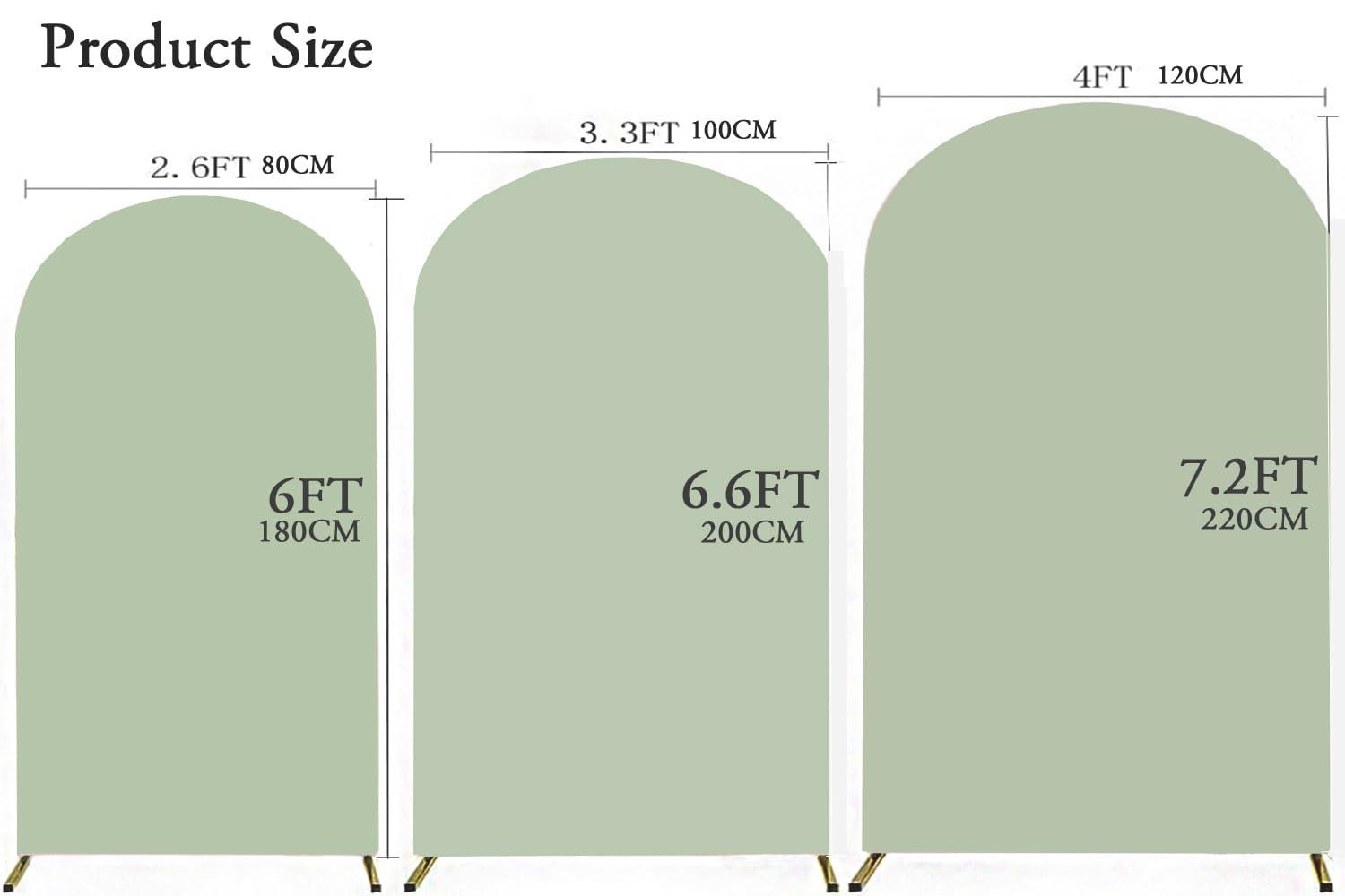 JFDYDM JFDYDM 6FT Sage Green Arch Backdrop Cover, 6FT Background Stand Covers, Spandex Arch Backdrop Cover for Wedding.