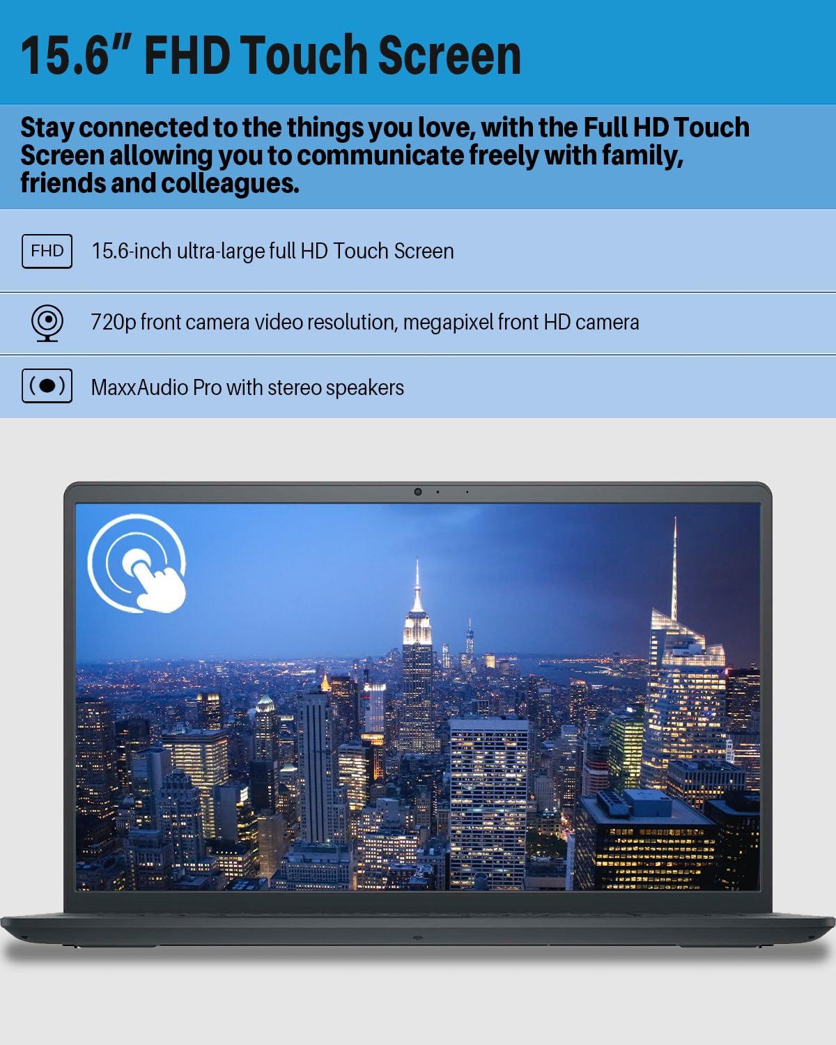 Dell Dell Inspiron 15 3535 Touchscreen Laptop, 15.6" FHD Business Laptop, 32 GB RAM, 2 TB SSD, AMD Ryzen 5 7530U Up to 4.5GHz, Windows 11 Pro, MS Office Pro 2024 Lifetime License, Design Mouse