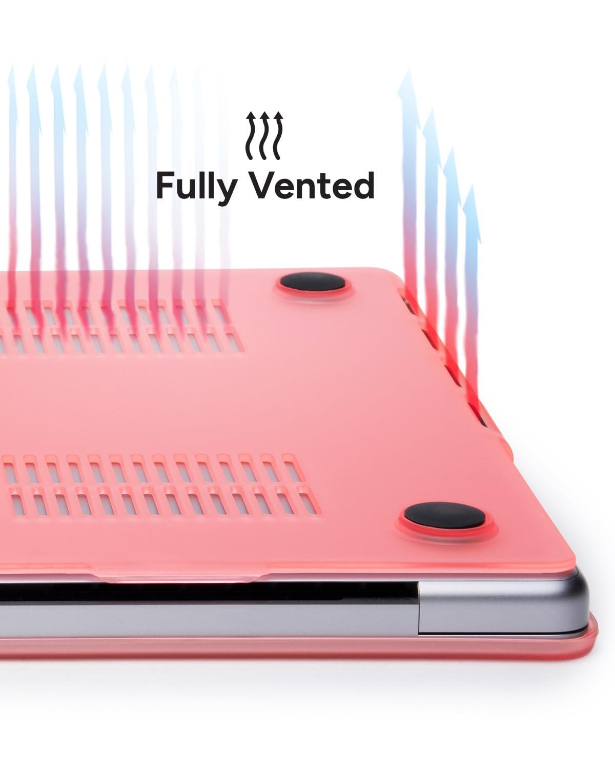 ZAGG ZAGG MacBook Protection MacBook Pro 16" M4/M3/M2/M1 Case Premium Two-Piece Hard-Shell Snap-on Cover with Rubberized Non-Slip Grips, Durable, Lightweight, Scratch-Resistant, Frosted Finish, Pink