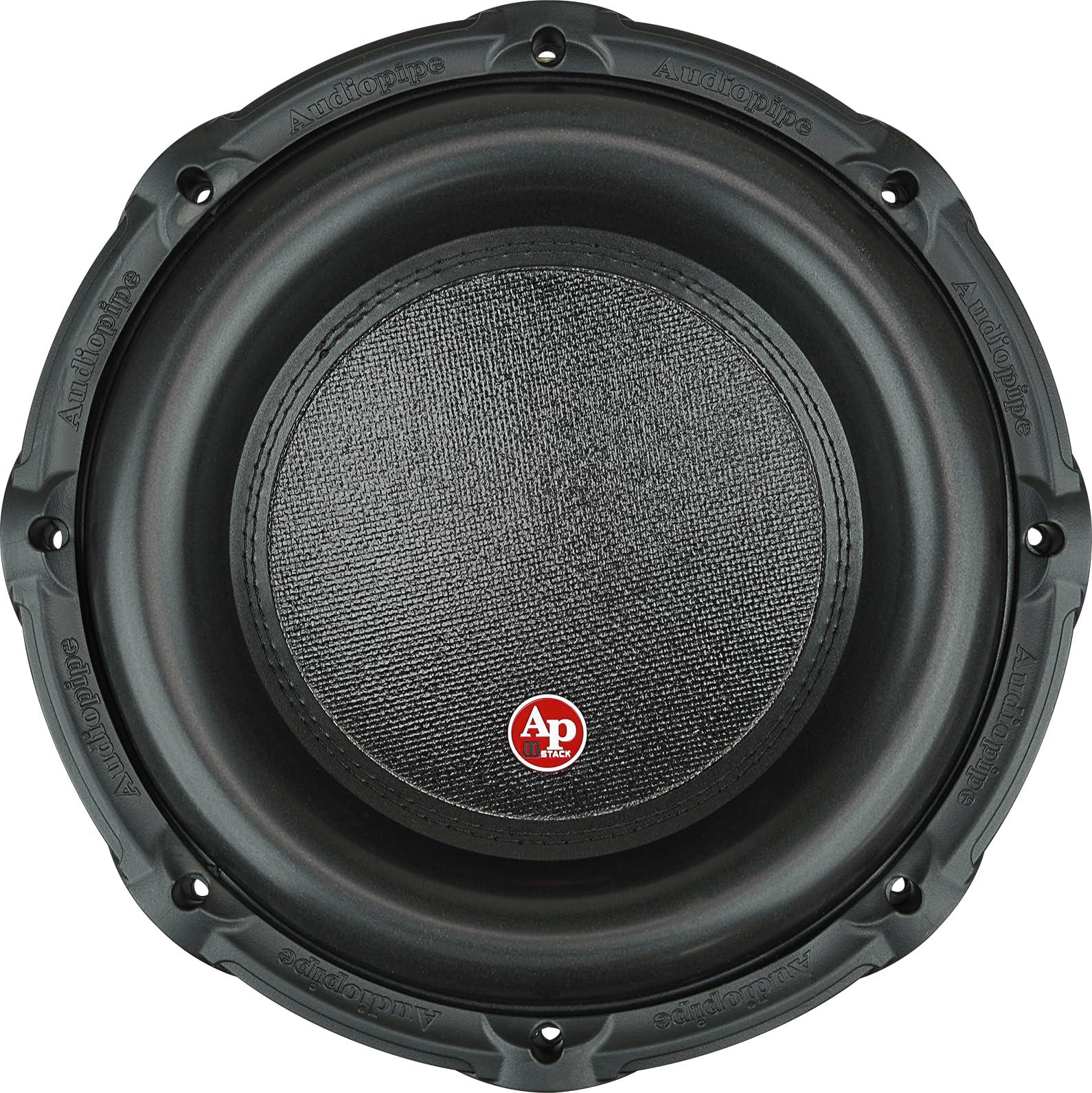 Audiopipe Audiopipe 12\" Quad Stack Composite Cone Subwoofer (TXX-BDC-II-12), Superior Performance, 1500W, 2 Magnets, BASV Voice Coil, Aluminum Basket, Multi-Connect, Non-Press Paper Cone, 2 x 4 Ohms