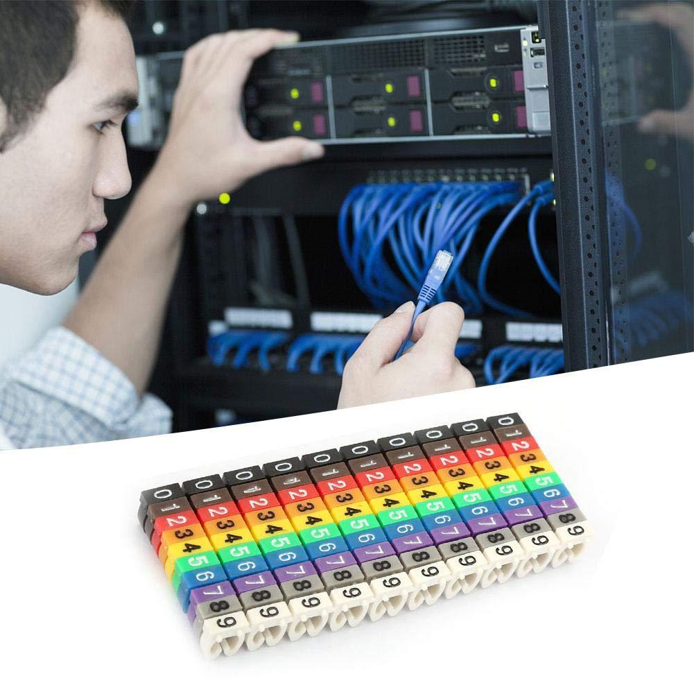 Hyuduo Digital Number Tube Wire Number Label Tube Cable Marker Colorful(100PCS KCM-4MM 4mm), Microcomputer Protection Device