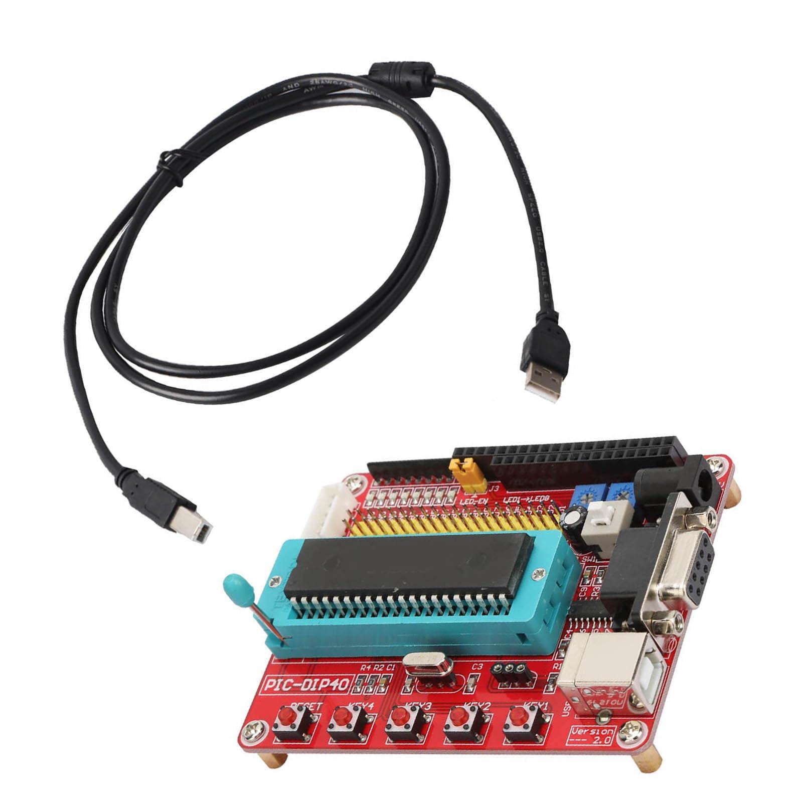 Walfront Learning Board, 8051 Microcontroller Development Board Pic16F877A Microcontroller Development Board with Rs232 Interface