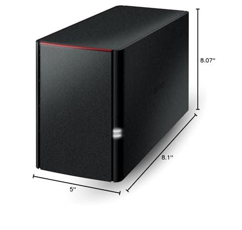 BUFFALO BUFFALO LinkStation 220 4TB 2-Bay NAS Network Attached Storage with HDD Hard Drives Included NAS Storage That Works as Home Cloud or Network Storage Device for Home