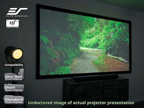 Elite Screens Elite Screens Sable Frame B2 Series 120-Inch Fixed Frame Projector Screen, 16:9 Ultra HD 4K/8K & Active 3D Ready, ISF Certified CineWhite UHD-B Material, Home Theater UST Projection Screens, SB120WH2