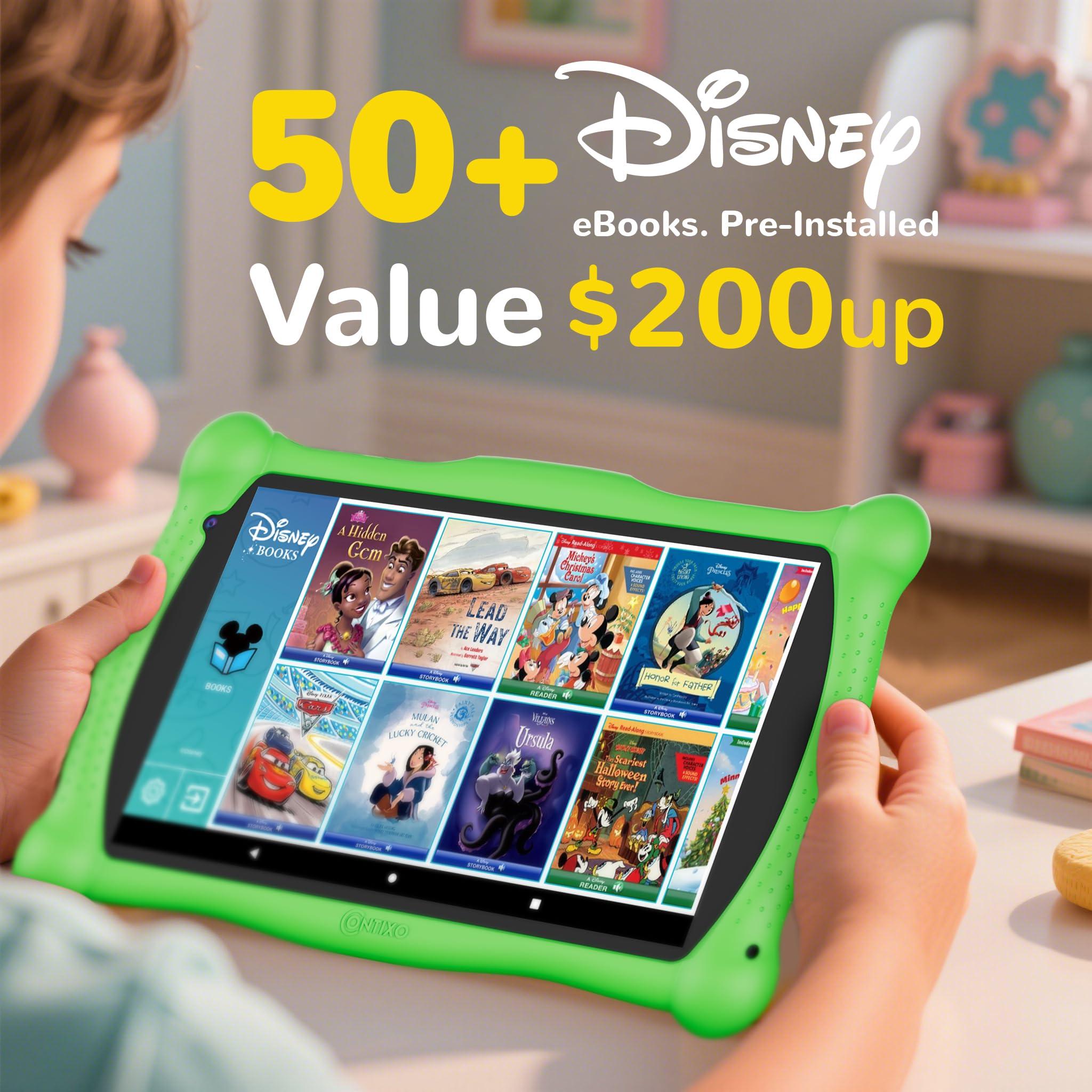 Contixo Contixo 7" Disney Kids Learning Tablet Bundle - Headphones, Stylus & Bag, Pre-Installed Disney Storybook (Value $200) & Teacher-Approved Apps, Parental Controls, Ideal for Education - Green