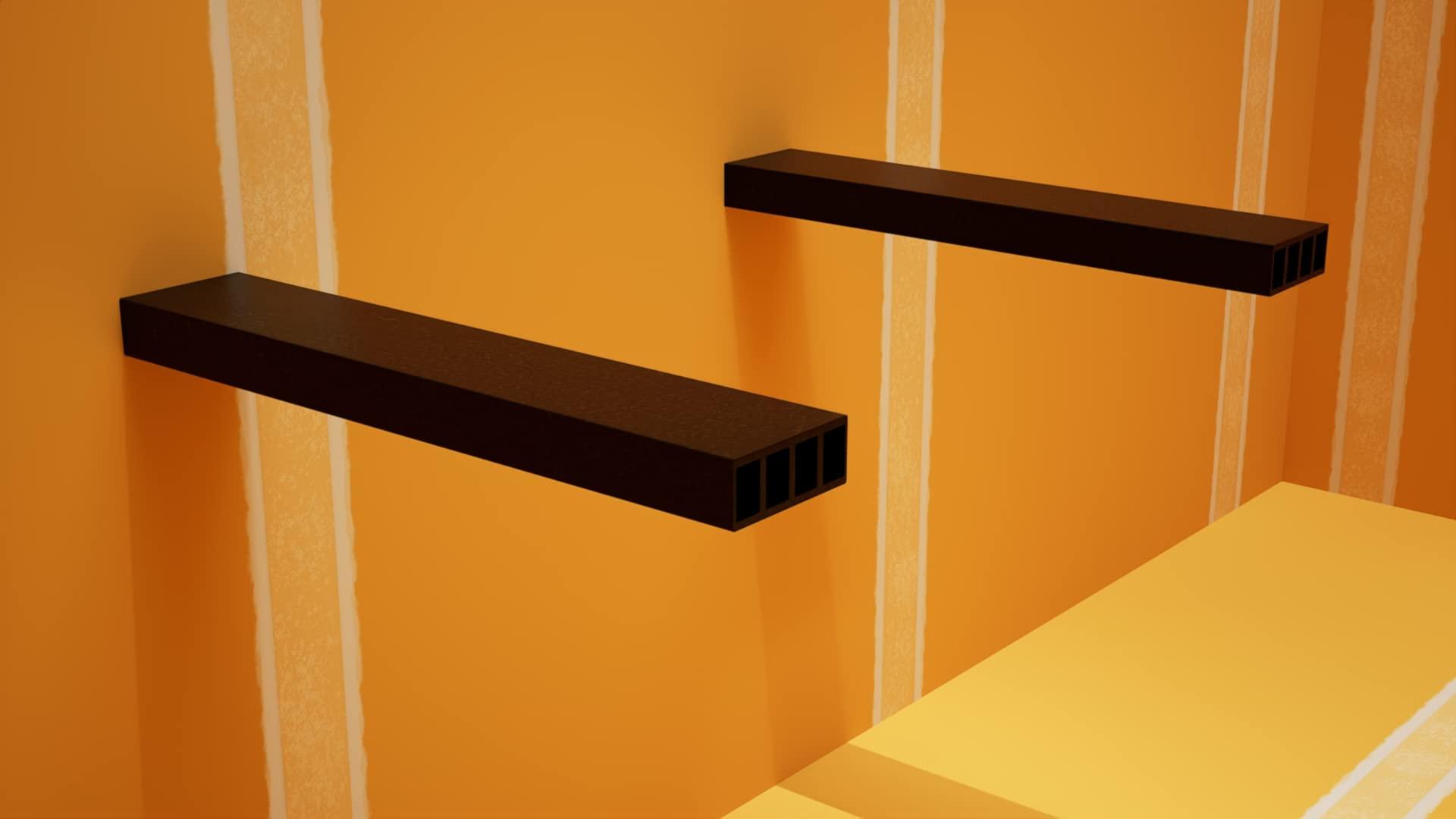 The Original Granite Bracket Floating Shower Bench Kit with Orange XPS Waterproof Board - Original Shower Bench Bracket (14x24)