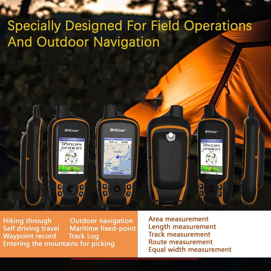 BHCnav BHCnav NAVA F30 Handheld GPS Units,Colorful Map Handheld GPS Navigation Device,Land Accuracy Surveying GPS Equipment for Outdoor Hiking Hunting Traveling Adventures