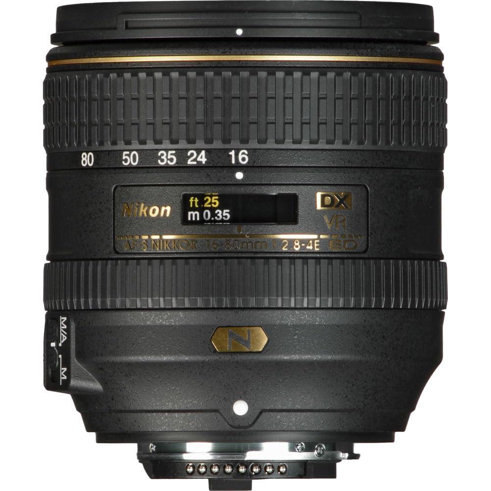 Nikon Nikon AF-S DX NIKKOR 16-80mm f/2.8-4E ED VR Lens (20055) + Filter Kit + Cap Keeper + Cleaning Kit (Renewed)