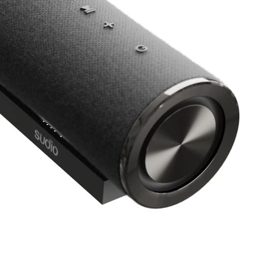 Sudio Sudio Femtio Portable Bluetooth Speakers - Wireless, IPX6 Waterproof, Dual Play, with Microphone, 14h Play Time, for Android and iOS (Black)