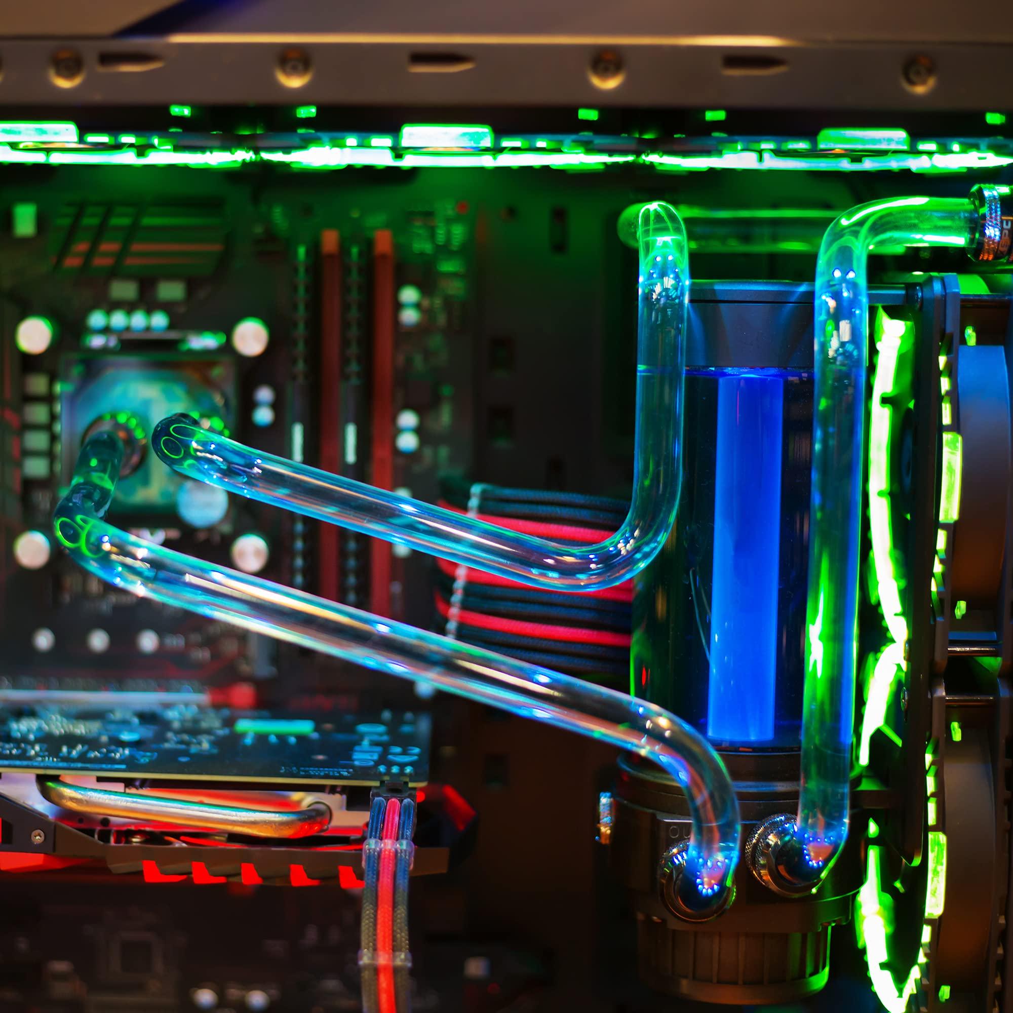 uxcell uxcell PETG Tubing Hard Tube 10mm ID, 14mm OD, 0.5m/20inch Length, Blue for PC Water-cooling System 4pcs