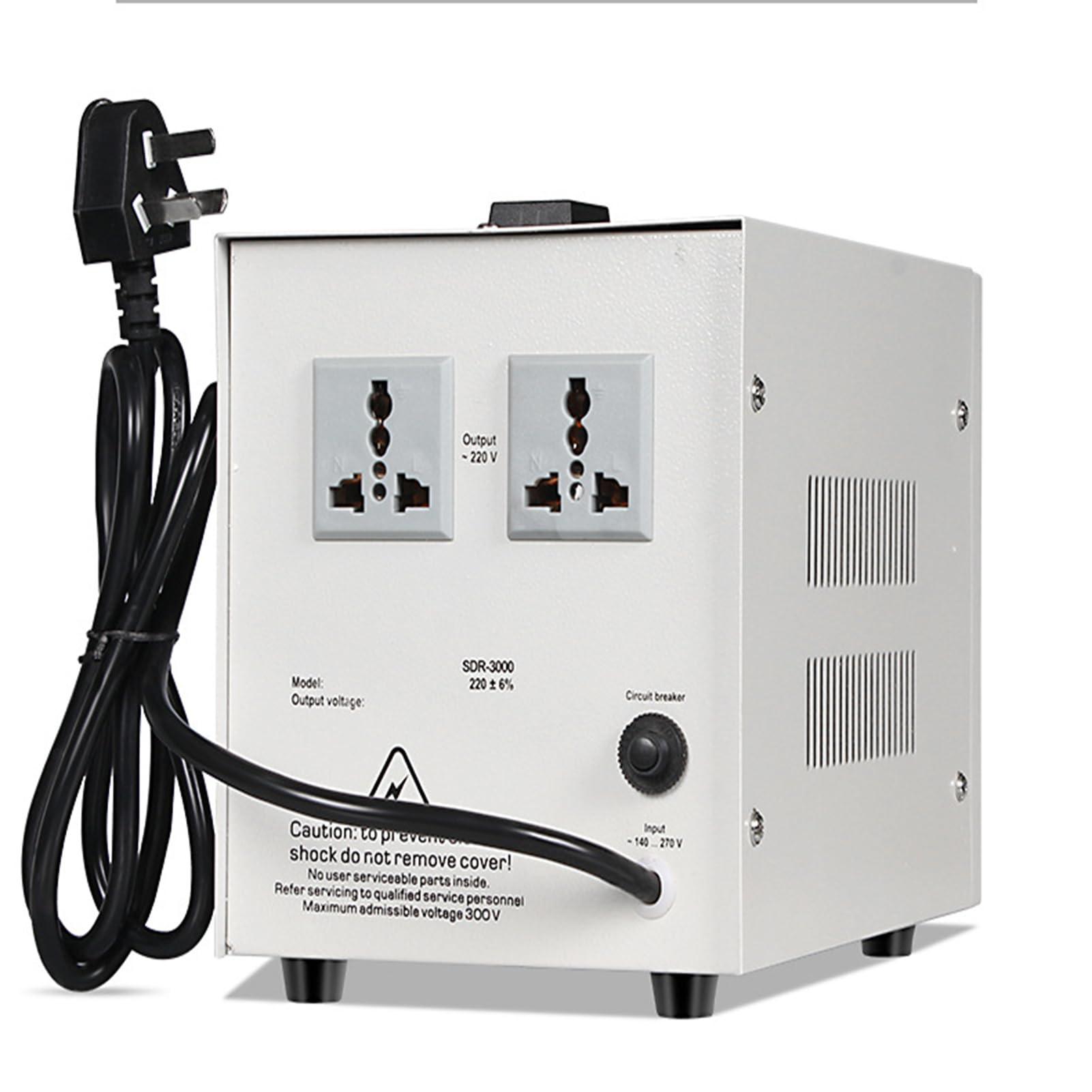 DirectNine Basics Electronic Voltage Stabilizer,220V Fully Automatic Voltage Stabilizer 3000W Household High Power Refrigerator Computer TV AC Stabilized Power Supply