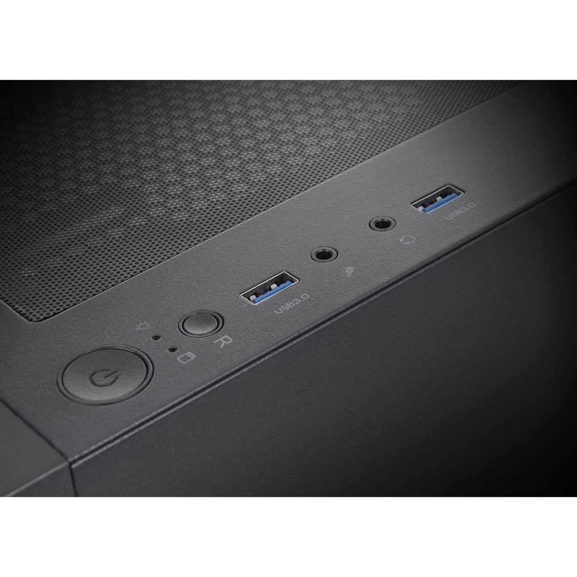 Thermaltake Thermaltake View 200 TG ARGB Motherboard Sync ATX Tempered Glass Mid Tower Computer Case with 3x120mm Front ARGB Fan, CA-1X3-00M1WN-00