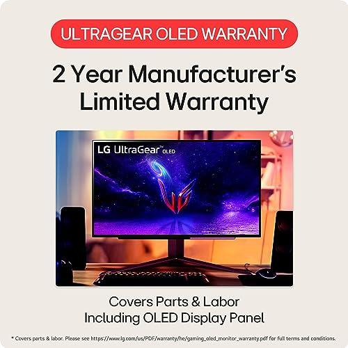 LG LG 27\" Ultragear OLED QHD Gaming Monitor with 240Hz .03ms GtG & nVIDIA G-SYNC Compatible,Black