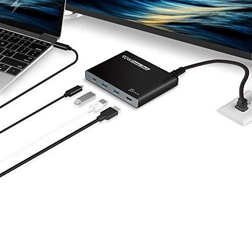 j5create j5create USB-C Travel Dock with PD 65W Power Supply - for Travel or Business Trip - Charging Adapter Hub with 4K HDMI, USB-A x 2 - for MacBook Air/Pro 13, Surface Pro, and USB-C Laptop (JCDP392)