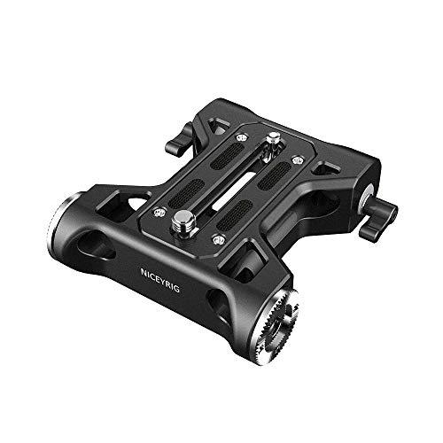 NICEYRIG NICEYRIG Camera Baseplate with Rosette Mount, 15mm Rod Base Plate Applicable for Sony FS5 FS7 FX9, RED DSMC2, KINEFINITY Cinema Camcorder - 401