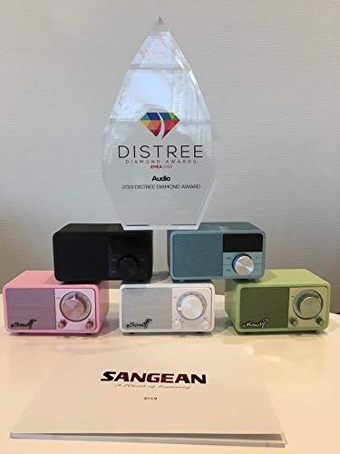 Sangean Sangean WR-7DK Wood Cabinet Mini Bluetooth Speaker with FM Radio Tuner and Aux-in Dark Cherry/Wood