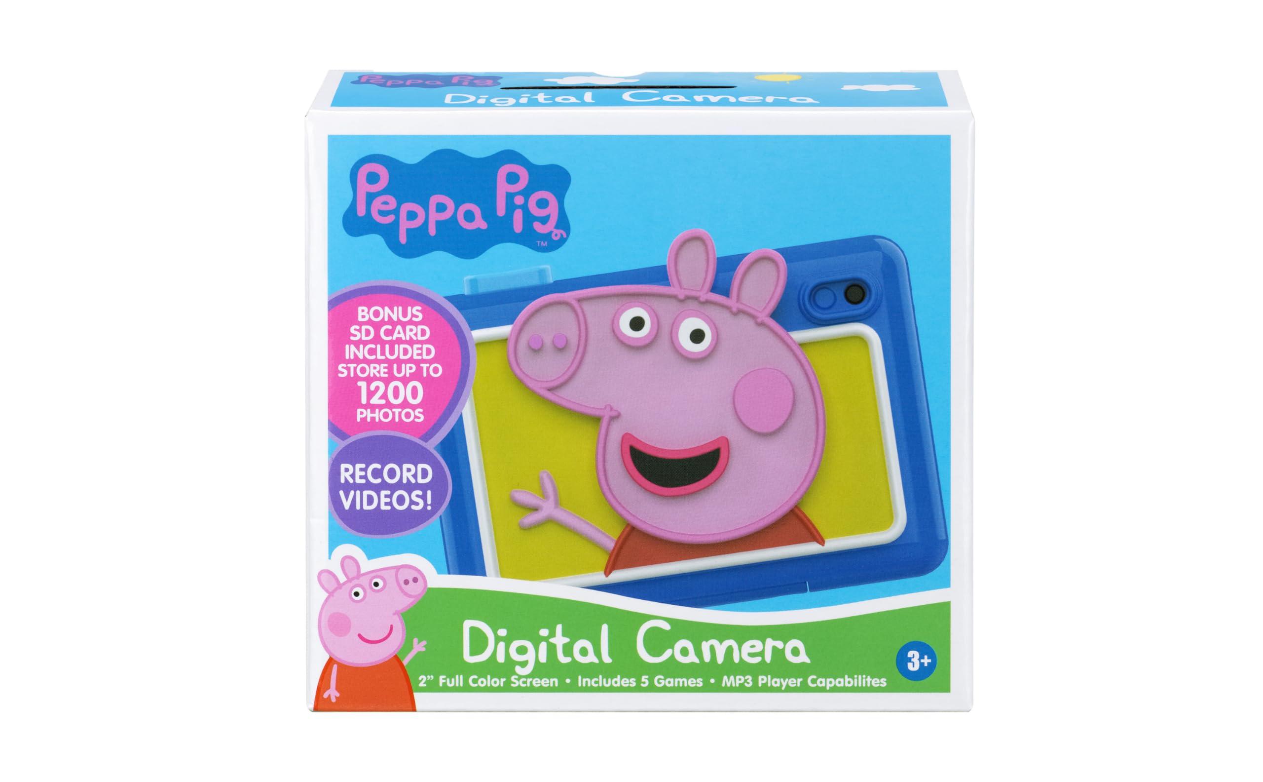eKids ekids Peppa Pig Kids Camera with SD Card, Digital Camera for Kids with Video Camera, Built-in Digital Stickers for Fans of Peppa Pig Toys