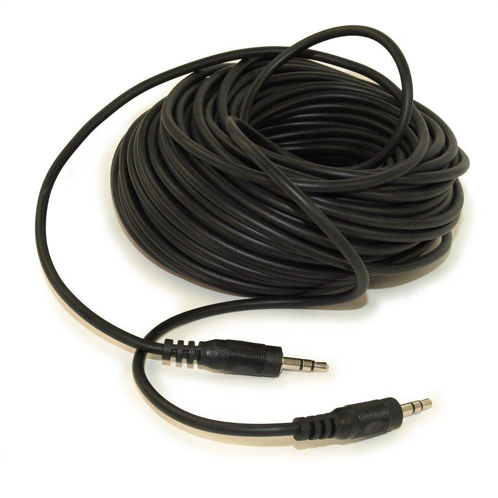 My Cable Mart MyCableMart 75ft 3.5mm Mini-Stereo TRS Male to Male Speaker/Audio Cable, Black