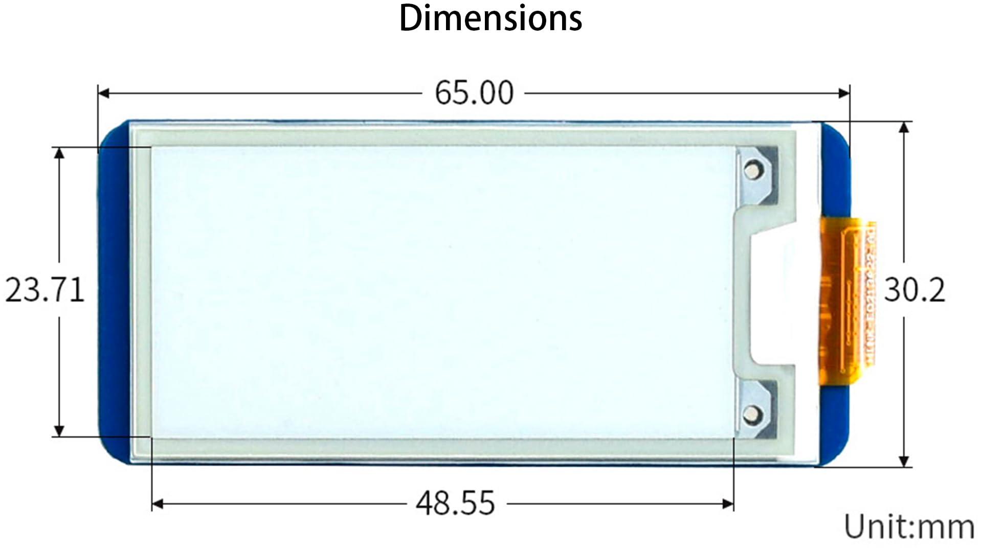 waveshare waveshare 2.13inch E-Paper Display HAT for Raspberry Pi 4B/3B+/3B/2B/Zero/Zero W/Zero WH and Jetson Nano,250x122 Pixel Black,White Two-Color E-Ink Display SPI Interface Support Partial Refresh