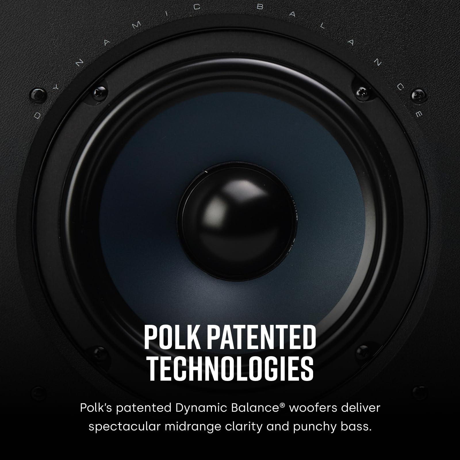 Polk Audio Polk Audio RC85i 2-Way Premium in-Wall 8\" Speakers (Pair) | Perfect for Damp and Humid Indoor/Outdoor Placement (White, Paintable Grille)(Pack of 2)