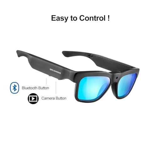 OhO sunshine OhO 128G Smart Glasses with Full HD Camera & Open Ear Bluetooth Speaker Headphone,Indoor & Outdoor Sports,UV400 Polarized Lens,for Men Women
