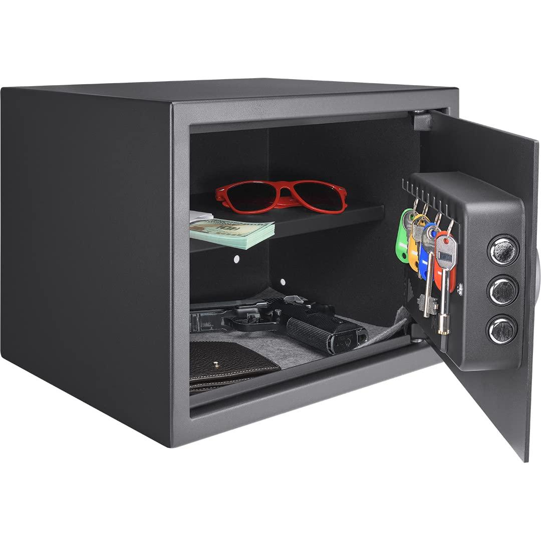 Barska Barska 0.8 Cu. Ft Digital Keypad Safe LED Interior Light, Extra-Wide for Laptops, Silent Mode, Steel Security Safe