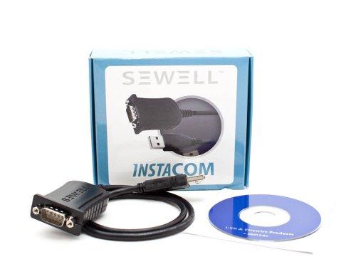 Sewell Sewell Instacom USB to Serial Adapter 2' with Posts (SW-1301), Black