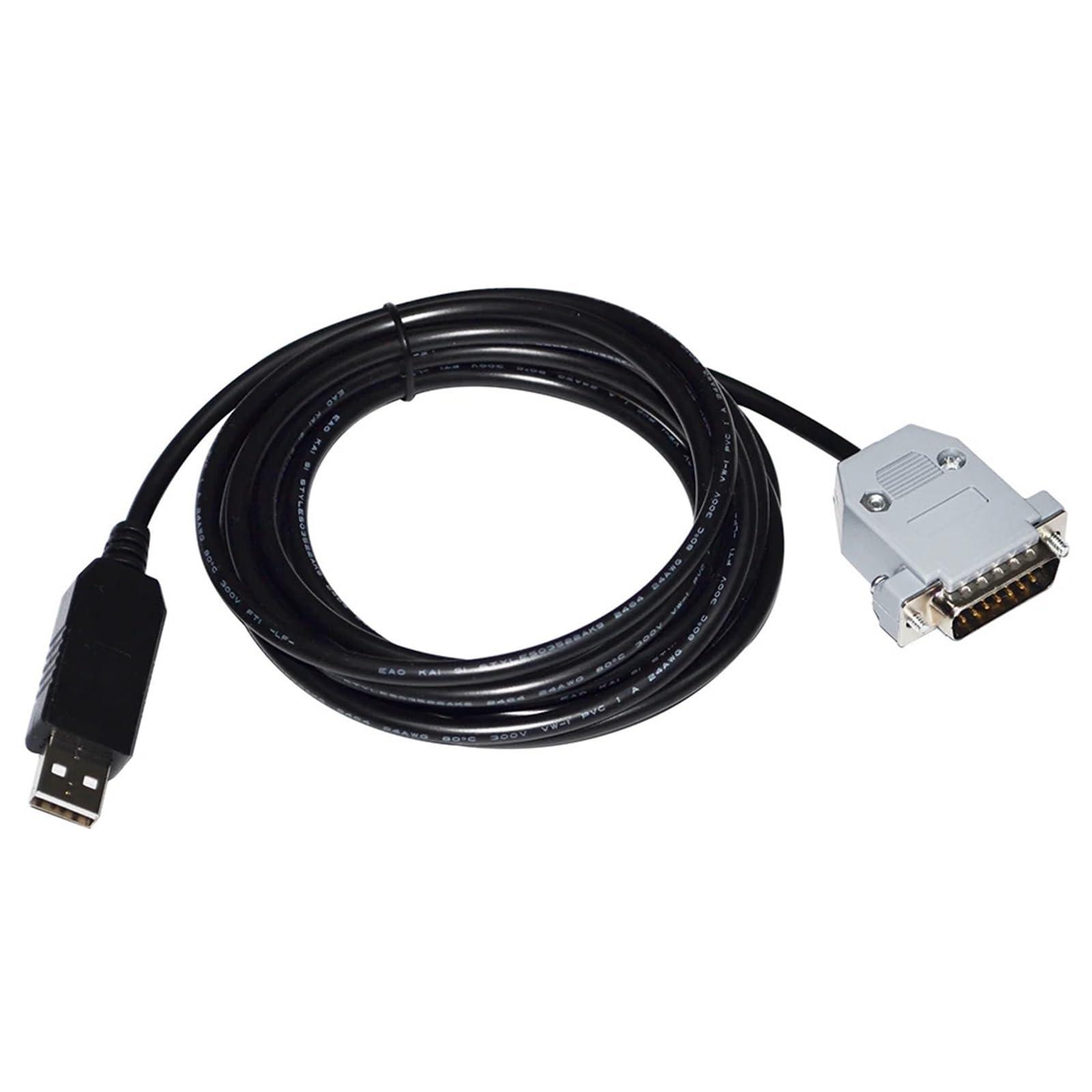 COKYIS USB to D-SUB 9PIN DB9 /15PIN DB15 RS485 Converter Serial Communication Cable(5m,USB to DB15 Male)