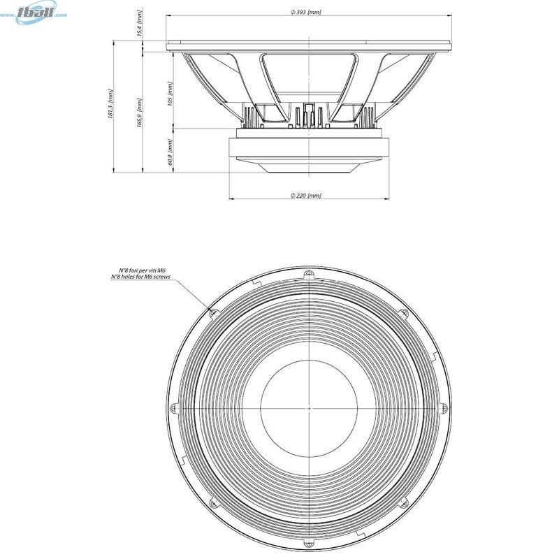 18 Sound Eighteen Sound 15LW2400 LF Drivers 15-inch Subwoofer 2400-Watt Woofer with Weather Protected Fiberglass Reinforced Cellulose Cone