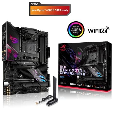 ASUS ASUS ROG Strix X570-E Gaming WiFi II AMD AM4 X570S ATX Gaming Motherboard (PCIe 4.0, Passive PCH Heatsink, 12+4 Power Stages, WiFi 6E, 2.5 Gb LAN,USB 3.2 Gen 2 Type C and Aura Sync RGB