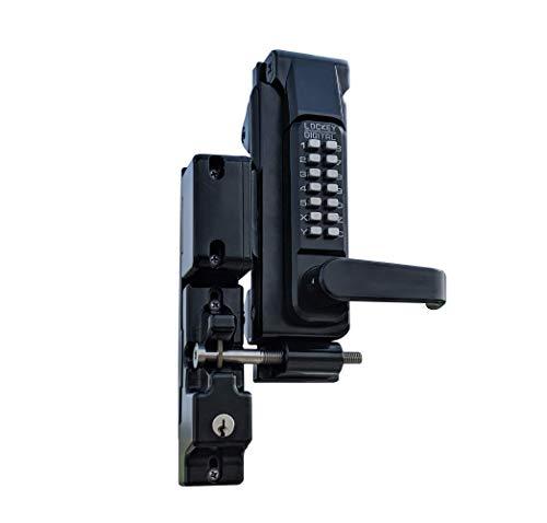 Lockey USA Lockey USA Sumo GL2 Jet Black Marine Grade Mechanical Combination Surface Mount Lever Gate Lock (GL2JBMG)