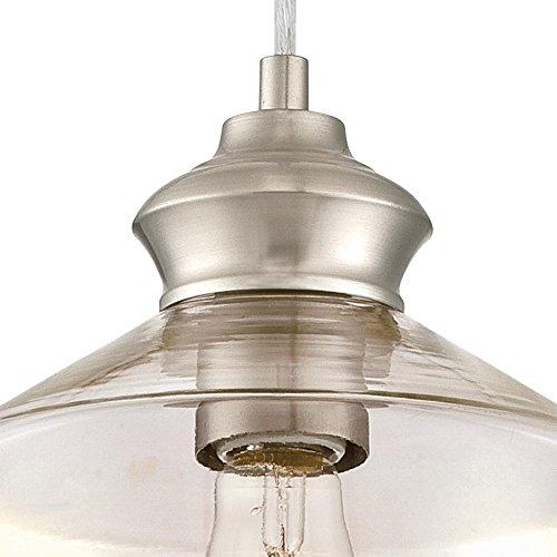 Westinghouse Lighting Westinghouse 6106500 One-Light Indoor Mini Pendant, Brushed Nickel Finish with Clear Glass, White
