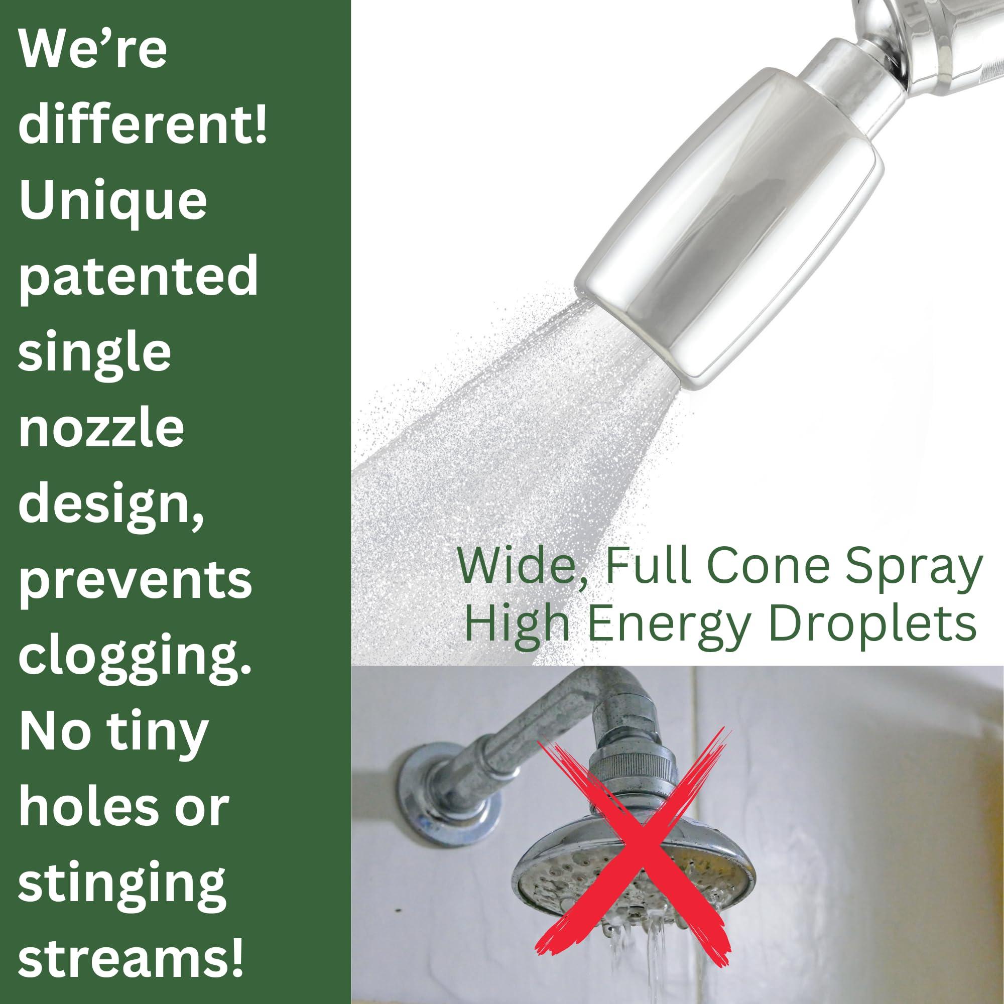 HIGH SIERRA SHOWERHEADS High Sierra Showerheads - Solid Metal 1.8 GPM High-Efficiency, Low-Flow Shower Head - Chrome