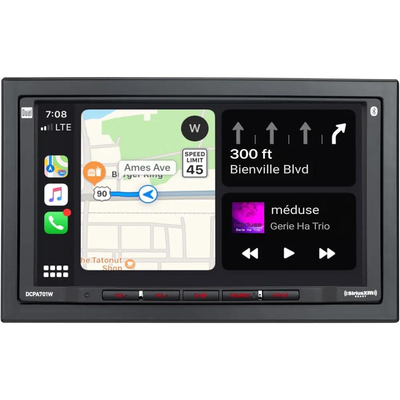 Dual Electronics Dual DCPA701-4 7" Digital Media Receiver w/Apple CarPlay & Android Auto Support