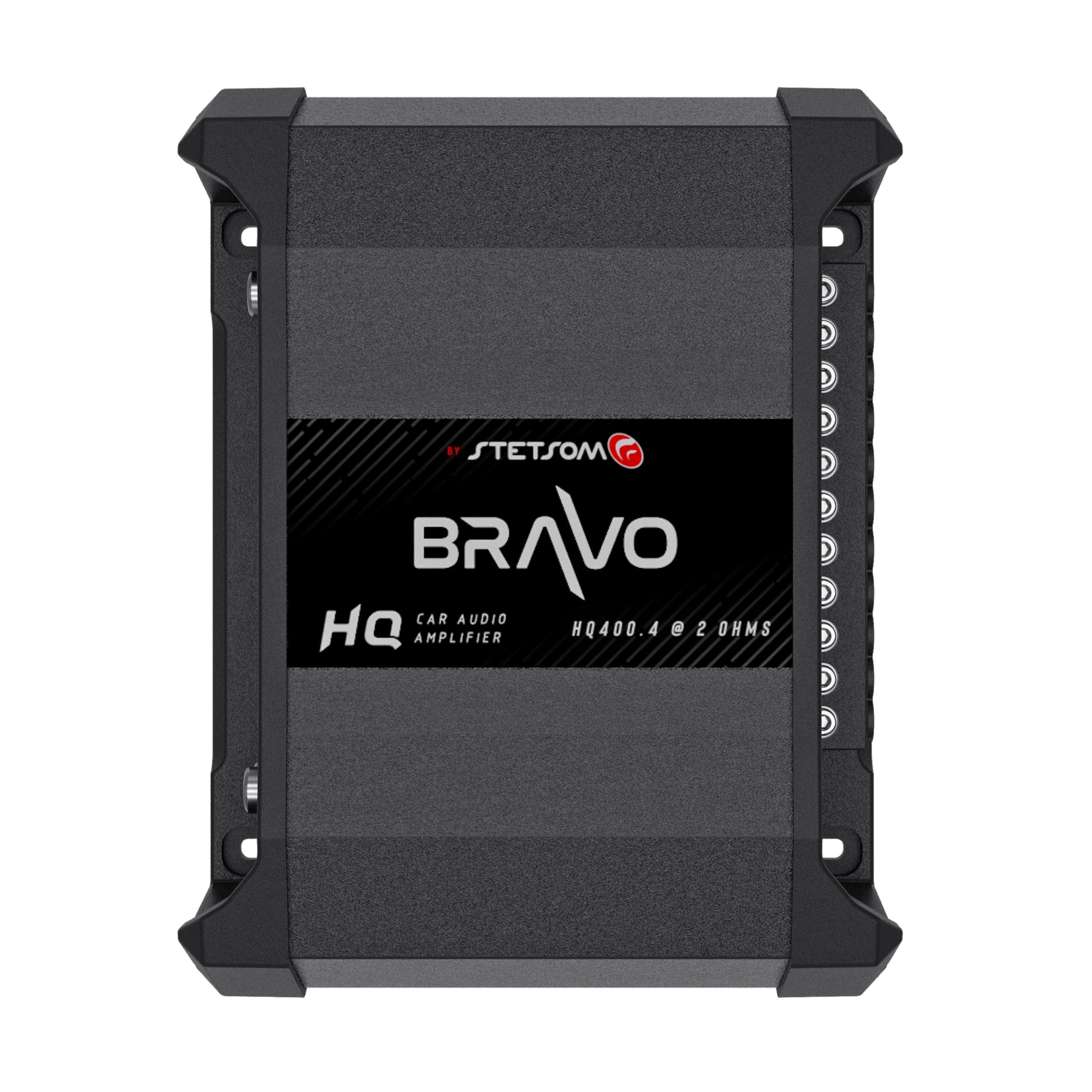 Stetsom Stetsom Bravo HQ 400.4 - Multichannel Car Audio Digital Amp, 2 Ohms Stable - 400 Watts RMS 4 Independent Channels, Variable Crossover, Full Range, Car Stereo ds Bridge Speakers 400x4 RCA & High Input