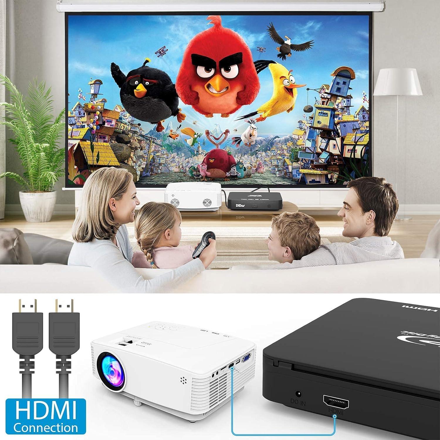 DID A R Super Mini Blu-ray HD DVD for TV, 1080P Blue-ray Home Theater, Portable with Remote Control + HDMI AV Cable + Built-in PAL/NTSC, Support USB Input