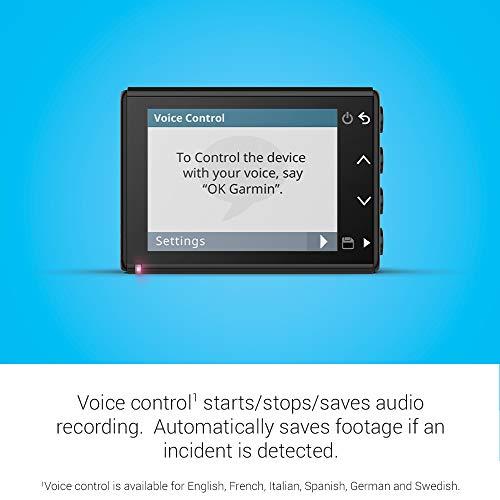 Garmin Garmin Dash Cam 46, Wide 140-Degree Field of View In 1080P HD, 2" LCD Screen and Voice Control, Very Compact with Automatic Incident Detection and Recording
