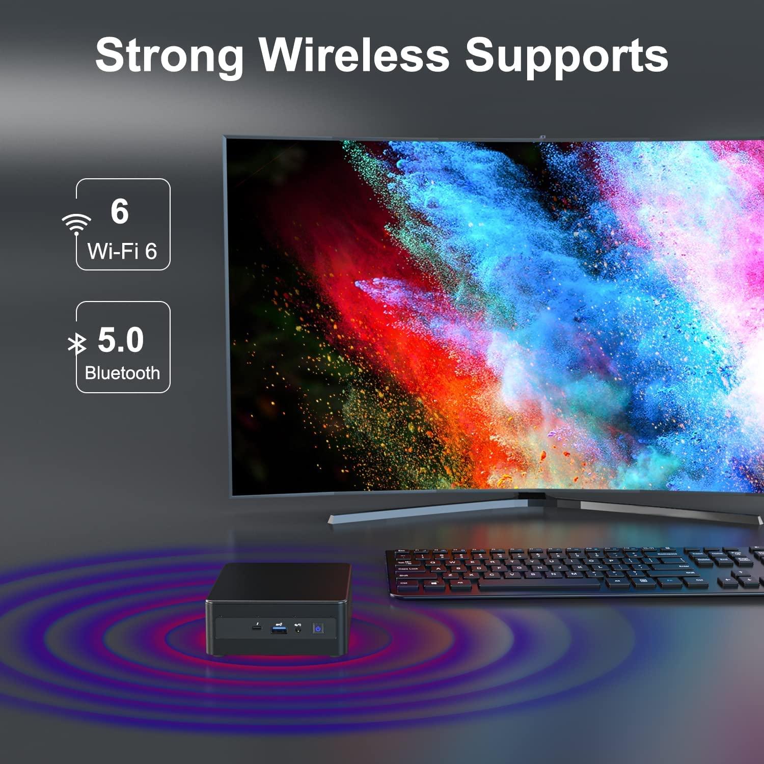 Intel Intel Mini Desktop | 11th Gen NUC Core i5-1165G7 4-Core | 24GB DDR4 | 2TB SSD | Windows 11 Pro | Wi-Fi 6 - Thunderbolt 3 - Bluetooth 5 - HDMI 2.0 - RJ-45-5xUSB - DP - Black